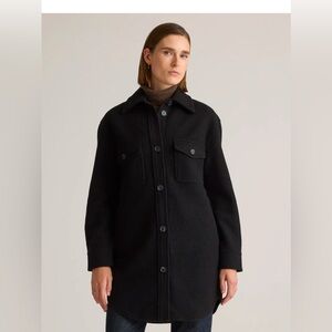 Quince 100% Merino Wool Long Shirt Jacket